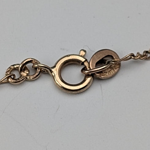 古董 9ct 金十字架吊墜,搭配 9ct 金項鍊